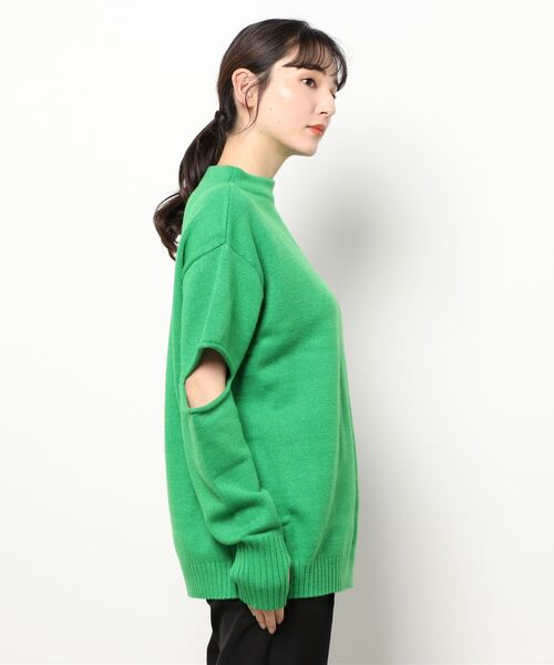 Narcissus（ナルシス）の「【SINN】Narcissusオリジナル　カットオフニット（ニット/セーター・レディース・ホワイト/ブラック/グリーン・FREE）」の11枚目の写真