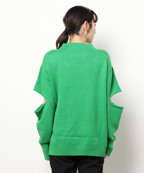 Narcissus（ナルシス）の「【SINN】Narcissusオリジナル　カットオフニット（ニット/セーター・レディース・ホワイト/ブラック/グリーン・FREE）」の12枚目の写真