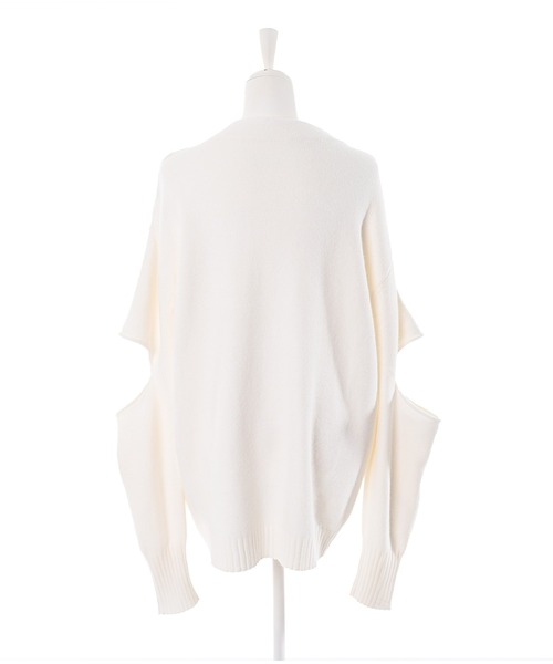 Narcissus（ナルシス）の「【SINN】Narcissusオリジナル　カットオフニット（ニット/セーター・レディース・ホワイト/ブラック/グリーン・FREE）」の4枚目の写真