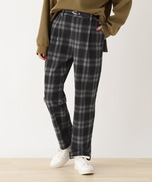 DRESKIP | ベルト付ニットチェックストレ-トパンツ(その他パンツ)