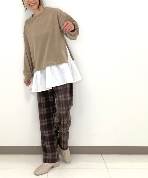 DRESKIP(ドレスキップ)の「◆ベルト付チェックストレ-トパンツ(その他パンツ・レディース・ブラック/ダークブラウン/ライトベージュ・02/03/04)」の15枚目の写真