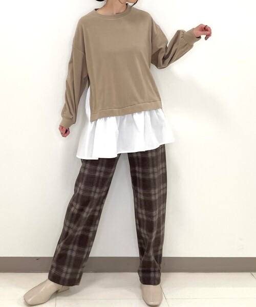 DRESKIP(ドレスキップ)の「◆ベルト付チェックストレ-トパンツ(その他パンツ・レディース・ブラック/ダークブラウン/ライトベージュ・02/03/04)」の16枚目の写真