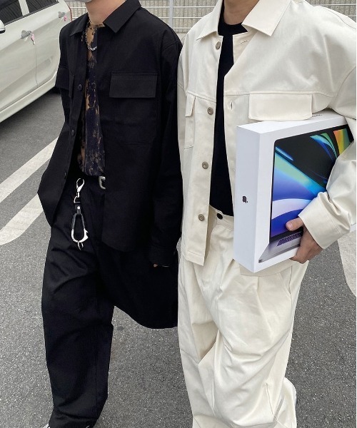 HOLY IN CODE（ホーリーインコード）の「HOLY IN CODE 繧ｳ繝・ヨ繝ｳ繝医Λ繝・き繝ｼ繧ｸ繝｣繧ｱ繝・ヨ（ブルゾン・メンズ・ブラック/アイボリー・FREE）」の2枚目の写真