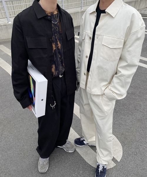 HOLY IN CODE（ホーリーインコード）の「HOLY IN CODE 繧ｳ繝・ヨ繝ｳ繝医Λ繝・き繝ｼ繧ｸ繝｣繧ｱ繝・ヨ（ブルゾン・メンズ・ブラック/アイボリー・FREE）」の4枚目の写真