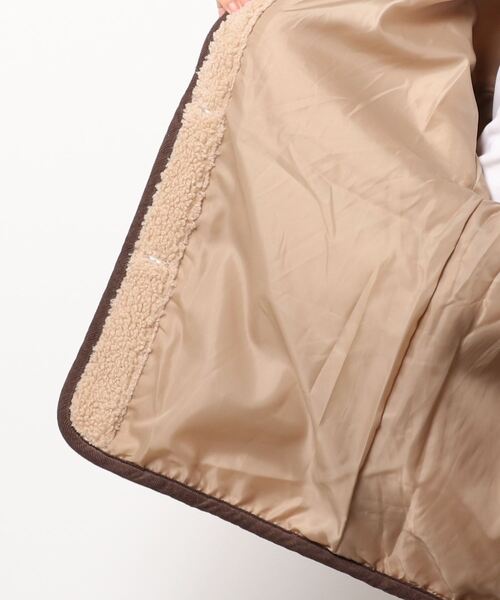 ehka sopo（エヘカソポ）の「ボアパイピングジャケット（ノーカラージャケット・レディース・キナリ/ブラック/ベージュ・ﾌﾘ-）」の4枚目の写真