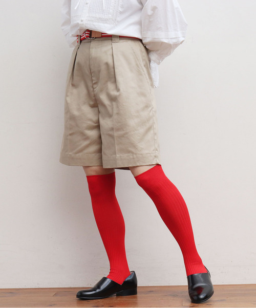 CHILD WOMAN(チャイルドウーマン)の「ワイドリブ ハイソックス(ソックス/靴下・レディース・グレー/レッド・FREE)」の13枚目の写真