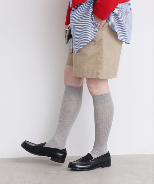 CHILD WOMAN(チャイルドウーマン)の「ワイドリブ ハイソックス(ソックス/靴下・レディース・グレー/レッド・FREE)」の5枚目の写真