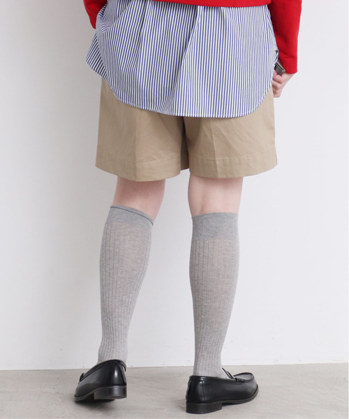 CHILD WOMAN(チャイルドウーマン)の「ワイドリブ ハイソックス(ソックス/靴下・レディース・グレー/レッド・FREE)」の6枚目の写真