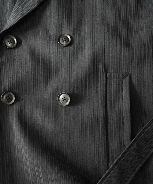 SHAREEF（シャリーフ）の「SLEEVE LESS COAT（チェスターコート・メンズ・ホワイト系その他/ブラック・1/2）」の7枚目の写真