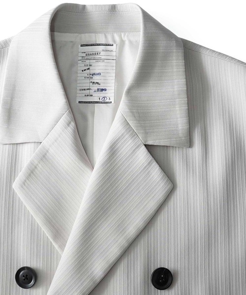 SHAREEF（シャリーフ）の「SLEEVE LESS COAT（チェスターコート・メンズ・ホワイト系その他/ブラック・1/2）」の12枚目の写真