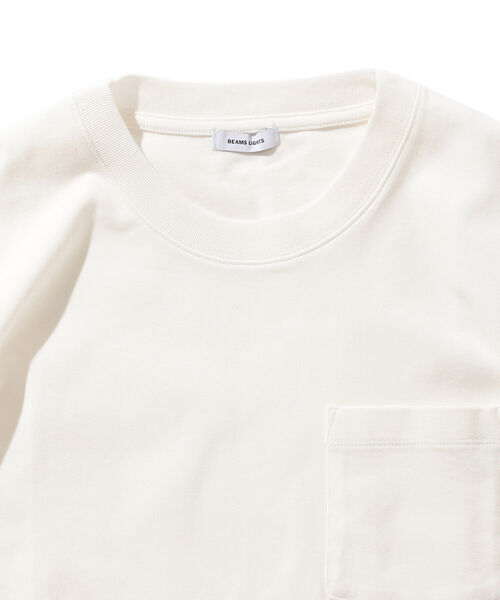 BEAMS LIGHTS(ビームスライツ)の「【WEB限定】BEAMS LIGHTS / ギザコットン スプレンダーツイスト スリム クルー Tシャツ(Tシャツ/カットソー・メンズ・ホワイト/チャコールグレー/ネイビー・SMALL/MEDIUM/LARGE/X-LARGE)」の4枚目の写真