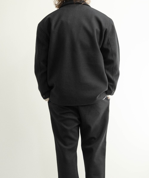 NYLAUS(ナイラス)の「フェイクウール ワイドテーラードジャケット(テーラードジャケット・メンズ・ブラック/オートミール/パープル系/ベージュ系・M/L/LL)」の8枚目の写真