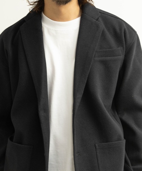 NYLAUS(ナイラス)の「フェイクウール ワイドテーラードジャケット(テーラードジャケット・メンズ・ブラック/オートミール/パープル系/ベージュ系・M/L/LL)」の22枚目の写真