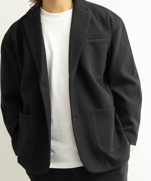 NYLAUS(ナイラス)の「フェイクウール ワイドテーラードジャケット(テーラードジャケット・メンズ・ブラック/オートミール/パープル系/ベージュ系・M/L/LL)」の11枚目の写真