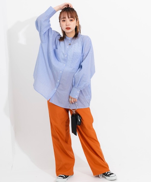 nemne store（ネンネストア）の「サイドラインタック入りナイロンパンツ（その他パンツ・レディース・アイボリー/オレンジ・フリー）」の11枚目の写真