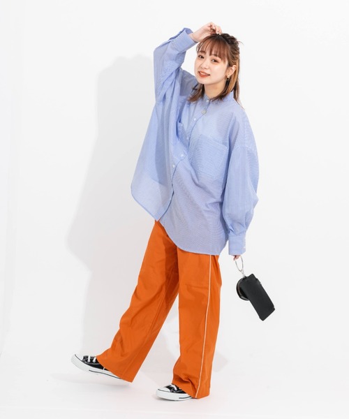 nemne store（ネンネストア）の「サイドラインタック入りナイロンパンツ（その他パンツ・レディース・アイボリー/オレンジ・フリー）」の13枚目の写真