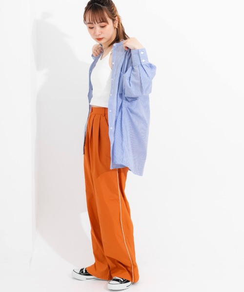 nemne store（ネンネストア）の「サイドラインタック入りナイロンパンツ（その他パンツ・レディース・アイボリー/オレンジ・フリー）」の18枚目の写真