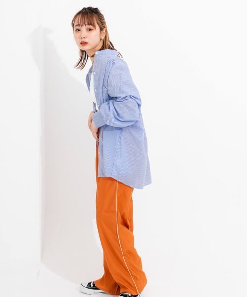 nemne store（ネンネストア）の「サイドラインタック入りナイロンパンツ（その他パンツ・レディース・アイボリー/オレンジ・フリー）」の19枚目の写真