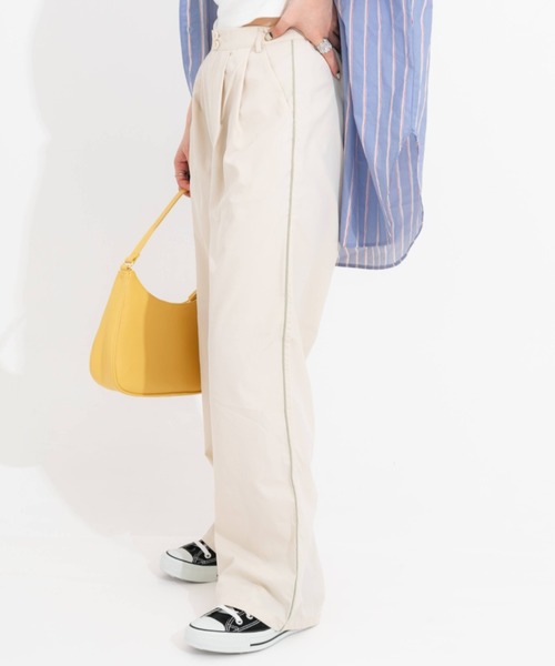 nemne store（ネンネストア）の「サイドラインタック入りナイロンパンツ（その他パンツ・レディース・アイボリー/オレンジ・フリー）」の20枚目の写真