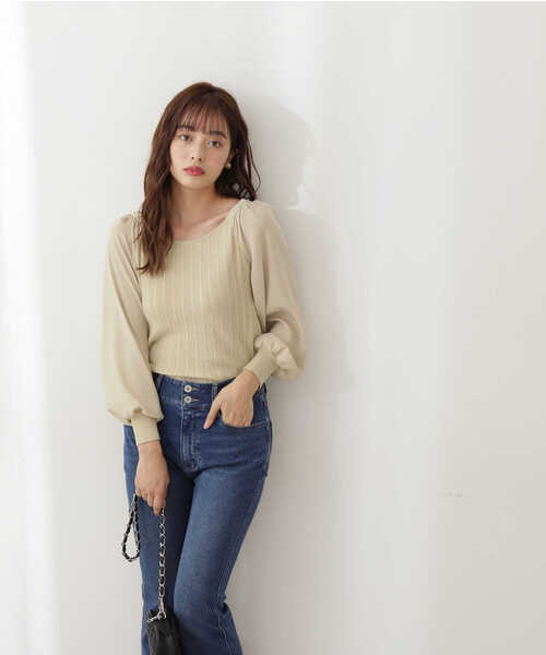 PROPORTION BODY DRESSING（プロポーションボディドレッシング）の「異素材ボリュームスリーブニット / 1212170109（ニット/セーター・レディース・ホワイト/ピンク/イエロー・FREE）」の10枚目の写真