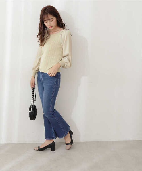 PROPORTION BODY DRESSING（プロポーションボディドレッシング）の「異素材ボリュームスリーブニット / 1212170109（ニット/セーター・レディース・ホワイト/ピンク/イエロー・FREE）」の11枚目の写真