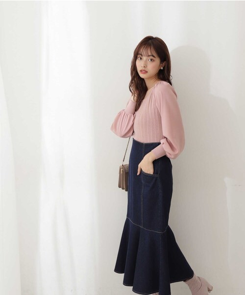 PROPORTION BODY DRESSING（プロポーションボディドレッシング）の「異素材ボリュームスリーブニット / 1212170109（ニット/セーター・レディース・ホワイト/ピンク/イエロー・FREE）」の16枚目の写真