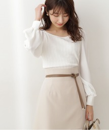 PROPORTION BODY DRESSING | 異素材ボリュームスリーブニット / 1212170109(ニット/セーター)