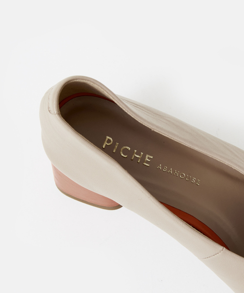 PICHE ABAHOUSE（ピシェ アバハウス）の「カラーヒールソフトパンプス（パンプス・レディース・ブラック/オフホワイト/ベージュ/マスタード・34/35/36/37/38/39/40）」の11枚目の写真