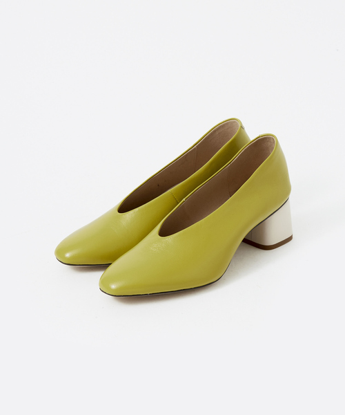 PICHE ABAHOUSE（ピシェ アバハウス）の「カラーヒールソフトパンプス（パンプス・レディース・ブラック/オフホワイト/ベージュ/マスタード・34/35/36/37/38/39/40）」の15枚目の写真