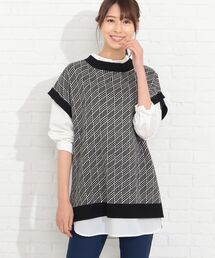 SHOO・LA・RUE | 【2点セット】ジャガードベスト×バンドカラーシャツ(その他トップス)