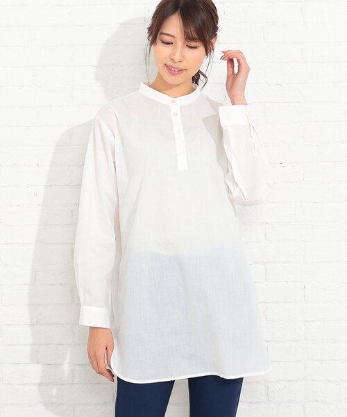 SHOO・LA・RUE（シューラルー）の「◆【2点セット】ジャカードベスト×バンドカラーシャツ（その他トップス・レディース・ブラック/グリーン/サンドベージュ・02/03/04）」の22枚目の写真