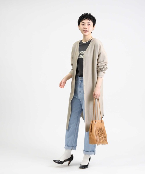Right-on(ライトオン)の「【HONEYSUCKLE ROSE】サカリバロングカーディガン(カーディガン/ボレロ・レディース・ダークグレー/オフホワイト/ベージュ・M/L)」の12枚目の写真
