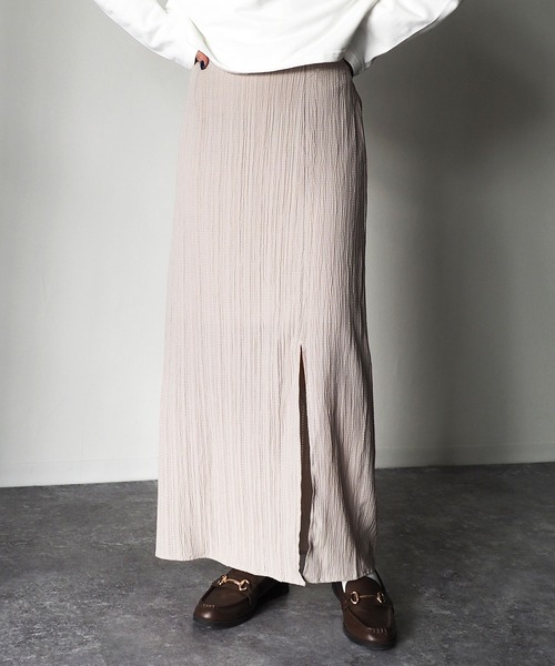 Riberry（リベリー）の「ドビースリットタイトスカート（スカート・レディース・グレー/アイボリー/スミクロ・MEDIUM）」の12枚目の写真