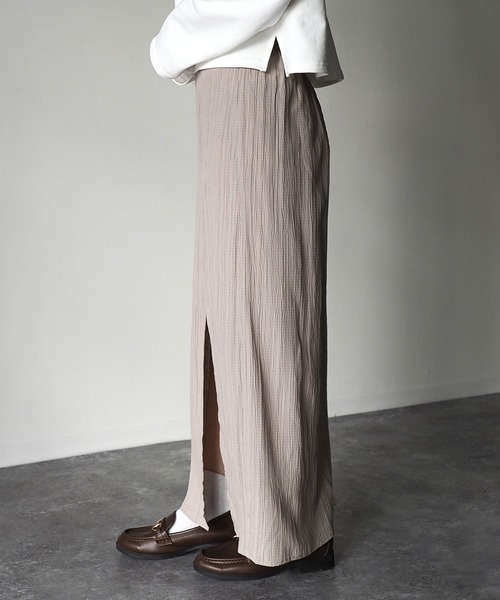 Riberry（リベリー）の「ドビースリットタイトスカート（スカート・レディース・グレー/アイボリー/スミクロ・MEDIUM）」の14枚目の写真