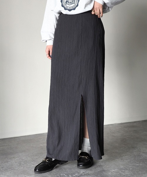 Riberry（リベリー）の「ドビースリットタイトスカート（スカート・レディース・グレー/アイボリー/スミクロ・MEDIUM）」の5枚目の写真