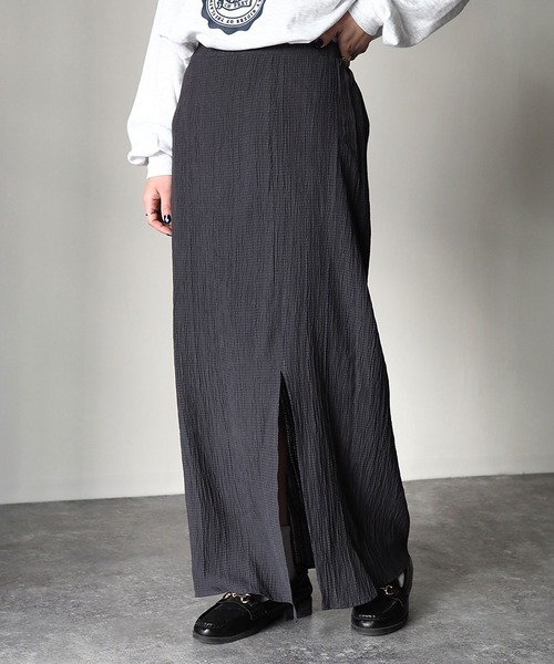 Riberry（リベリー）の「ドビースリットタイトスカート（スカート・レディース・グレー/アイボリー/スミクロ・MEDIUM）」の6枚目の写真