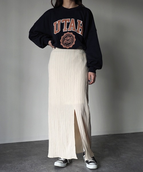 Riberry（リベリー）の「ドビースリットタイトスカート（スカート・レディース・グレー/アイボリー/スミクロ・MEDIUM）」の22枚目の写真