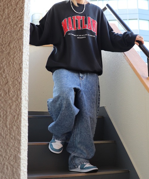 ILL'S（イルズ）の「ILL'S / イルズ ケミカルウォッシュワイドバギーパンツ（デニムパンツ・メンズ・ブルー/ブラック/ブルー系その他/ブラック系その他・L/M）」の5枚目の写真