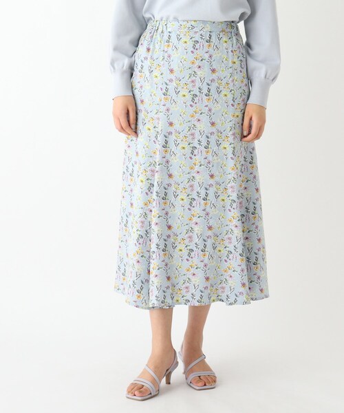 index（インデックス）の「◆フラワージャカードマーメイドスカート【WEB限定サイズ】（スカート・レディース・ホワイト系3/サックスブルー系・40/38/42/36）」の4枚目の写真