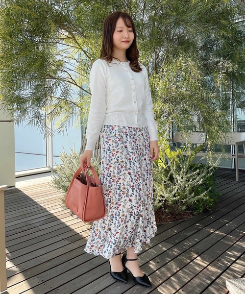 index（インデックス）の「◆フラワージャカードマーメイドスカート【WEB限定サイズ】（スカート・レディース・ホワイト系3/サックスブルー系・40/38/42/36）」の2枚目の写真