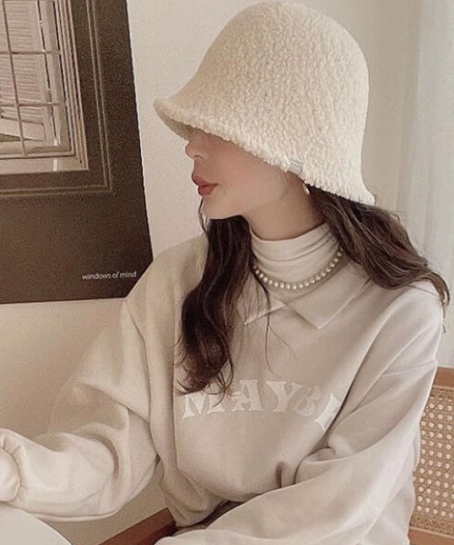 ISOOK(アイスー)の「Boa tulip hat / ボアチューリップハット(meg select)(ハット・レディース・アイボリー・FREE)」の1枚目の写真