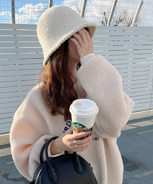 ISOOK(アイスー)の「Boa tulip hat / ボアチューリップハット(meg select)(ハット・レディース・アイボリー・FREE)」の5枚目の写真