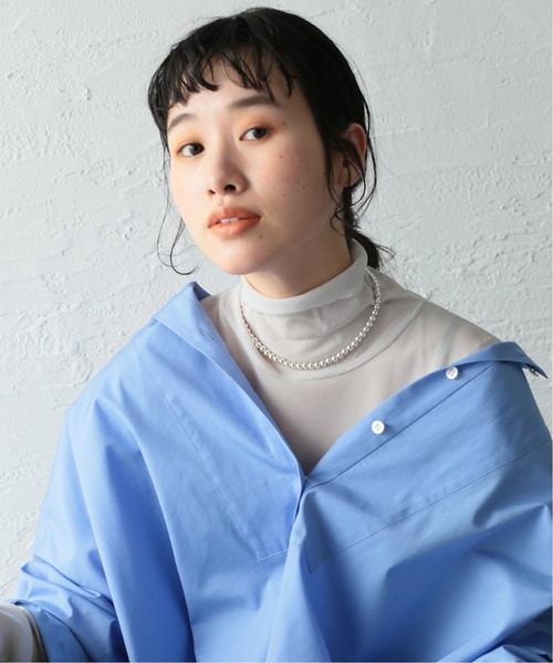 JOURNAL STANDARD（ジャーナルスタンダード）の「■シアーネットハイネックプルオーバー（Tシャツ/カットソー・レディース・ライトグレー/サックスブルー/ピンク/アイボリー・FREE）」の21枚目の写真