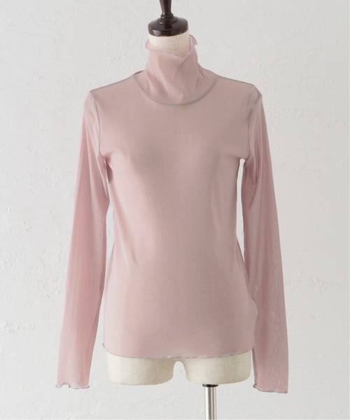 JOURNAL STANDARD（ジャーナルスタンダード）の「■シアーネットハイネックプルオーバー（Tシャツ/カットソー・レディース・ライトグレー/サックスブルー/ピンク/アイボリー・FREE）」の7枚目の写真