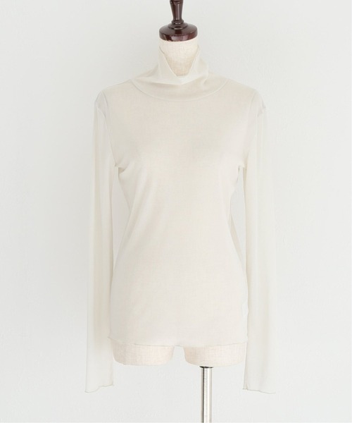 JOURNAL STANDARD（ジャーナルスタンダード）の「■シアーネットハイネックプルオーバー（Tシャツ/カットソー・レディース・ライトグレー/サックスブルー/ピンク/アイボリー・FREE）」の10枚目の写真