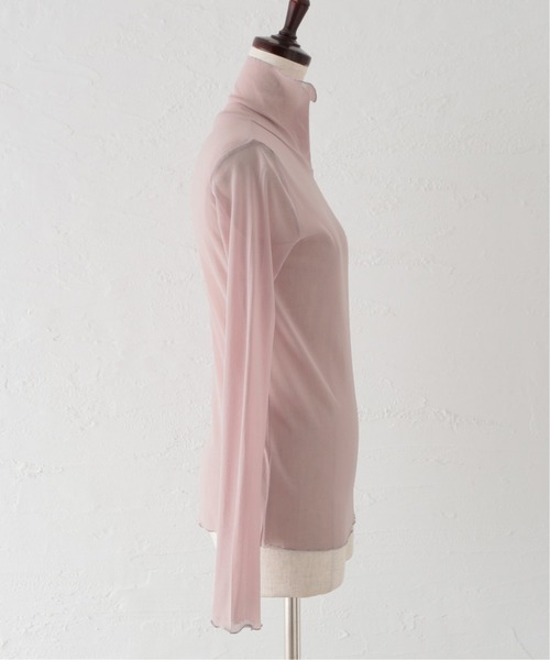 JOURNAL STANDARD（ジャーナルスタンダード）の「■シアーネットハイネックプルオーバー（Tシャツ/カットソー・レディース・ライトグレー/サックスブルー/ピンク/アイボリー・FREE）」の9枚目の写真