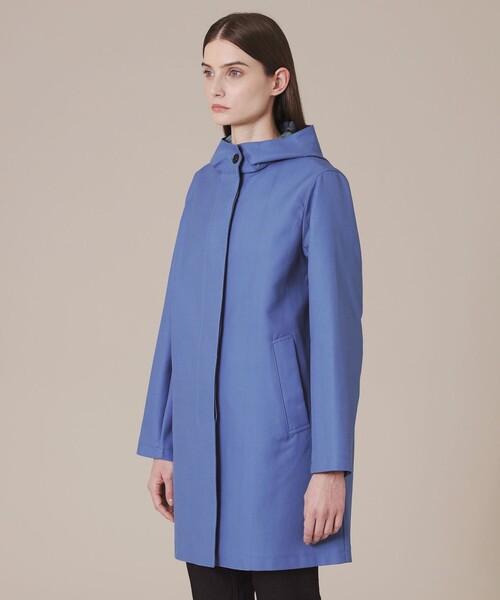 MACKINTOSH LONDON(マッキントッシュ ロンドン)の「【CHRYSTON】コットンチェックダブルフェイスフーデッドコート(その他アウター・レディース・ブラック/ライトブルー・40/38/36)」の5枚目の写真