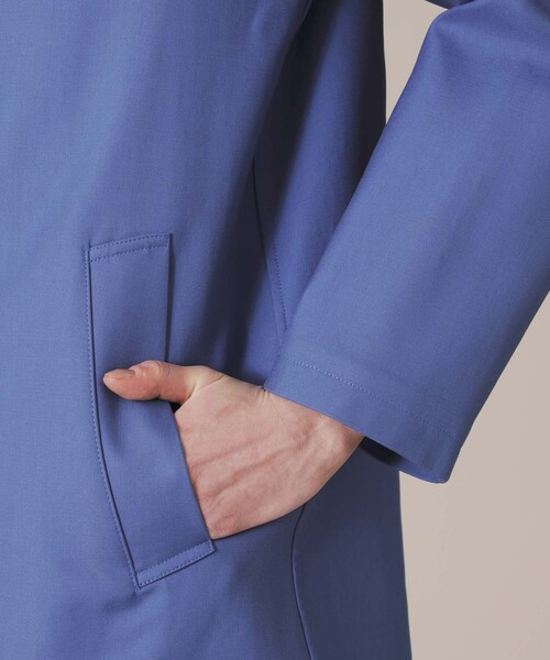 MACKINTOSH LONDON(マッキントッシュ ロンドン)の「【CHRYSTON】コットンチェックダブルフェイスフーデッドコート(その他アウター・レディース・ブラック/ライトブルー・40/38/36)」の8枚目の写真