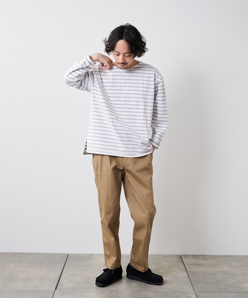 CIAOPANIC TYPY（チャオパニックティピー）の「裏配色ボーダー長袖TEE（Tシャツ/カットソー・メンズ・サックスブルー/グリーン/グレー・M/L）」の13枚目の写真