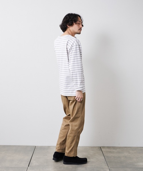 CIAOPANIC TYPY（チャオパニックティピー）の「裏配色ボーダー長袖TEE（Tシャツ/カットソー・メンズ・サックスブルー/グリーン/グレー・M/L）」の14枚目の写真